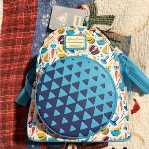Loungefly Disney Parks Colorful Backpack Food and Wine 2023